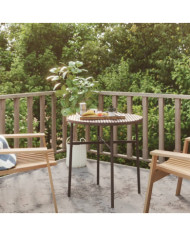 Table à thé Marron 45 cm Résine tressée | Mobilier & Déco