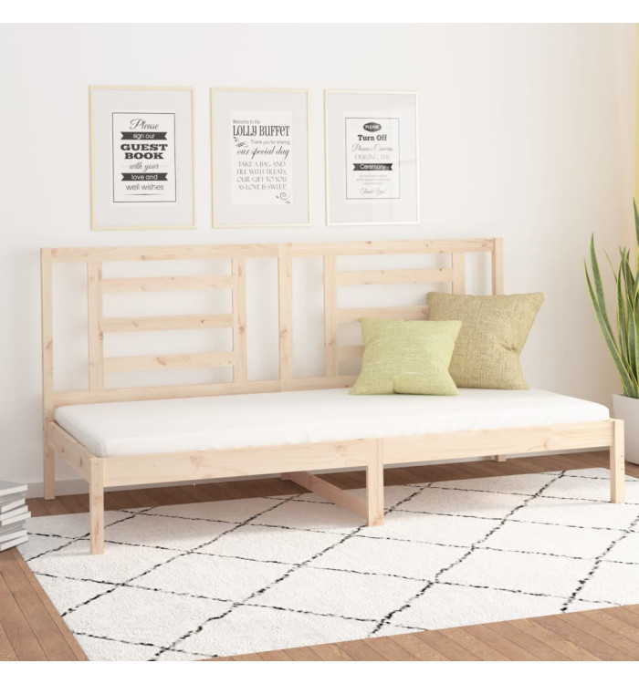 Lit de jour sans matelas 90x200 cm bois de pin massif | Mobilier & Déco