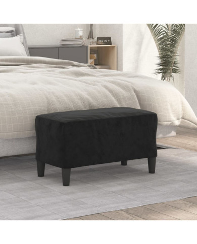 Banc Noir 70x35x41 cm Velours | Mobilier & Déco