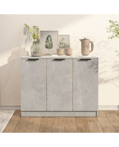 Buffet Gris béton 90,5x30x70 cm Bois d'ingénierie | Mobilier & Déco