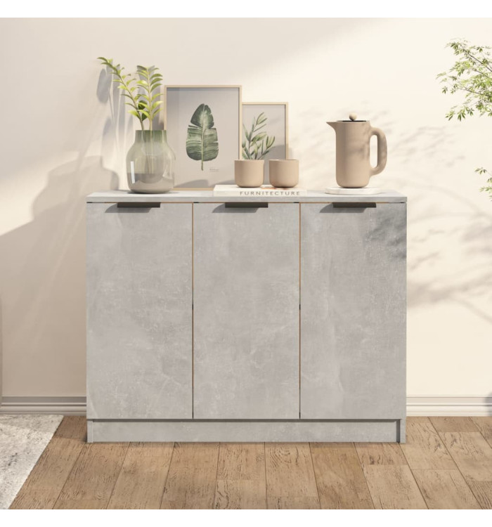Buffet Gris béton 90,5x30x70 cm Bois d'ingénierie | Mobilier & Déco