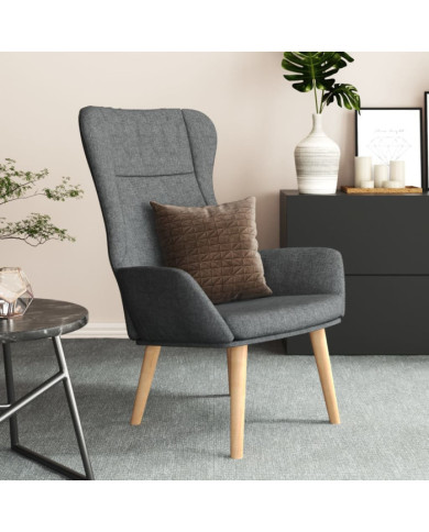 Chaise de relaxation Gris foncé Tissu | Mobilier & Déco