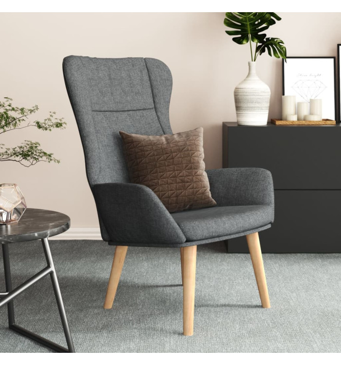 Chaise de relaxation Gris foncé Tissu | Mobilier & Déco