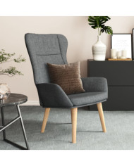 Chaise de relaxation Gris foncé Tissu | Mobilier & Déco