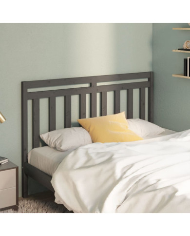 Tête de lit Gris 146x4x100 cm Bois massif de pin | Mobilier & Déco