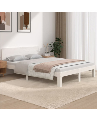Cadre de lit sans matelas blanc 135x190 cm | Mobilier & Déco