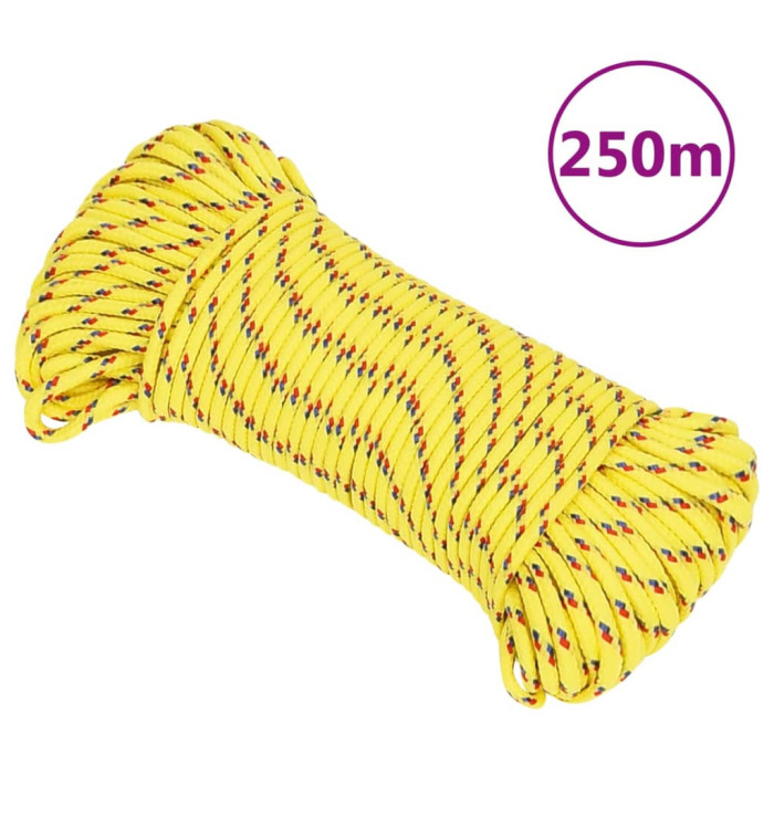 Corde de bateau Jaune 5 mm 250 m Polypropylène | Mobilier & Déco