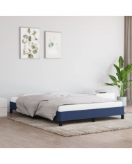 Cadre de lit sans matelas bleu 140x190 cm tissu | Mobilier & Déco