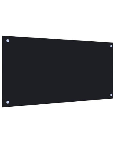 Dosseret de cuisine Noir 80x40 cm Verre trempé | Mobilier & Déco