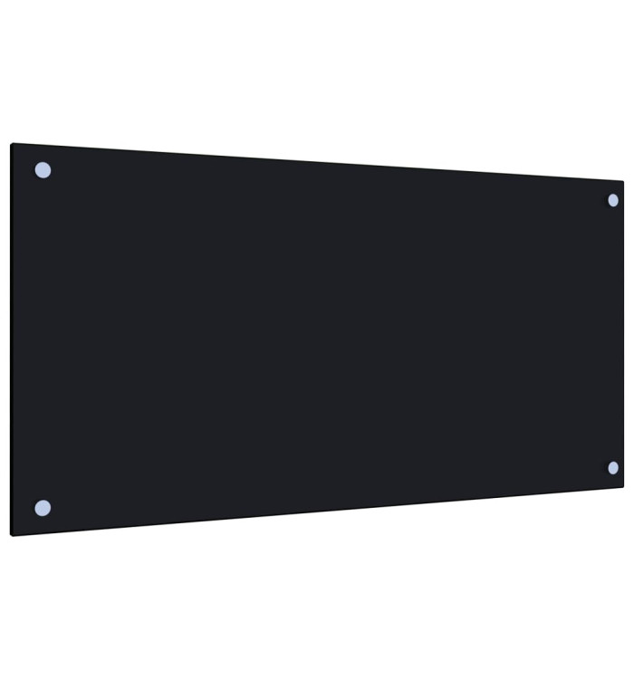 Dosseret de cuisine Noir 80x40 cm Verre trempé | Mobilier & Déco