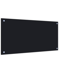 Dosseret de cuisine Noir 80x40 cm Verre trempé | Mobilier & Déco