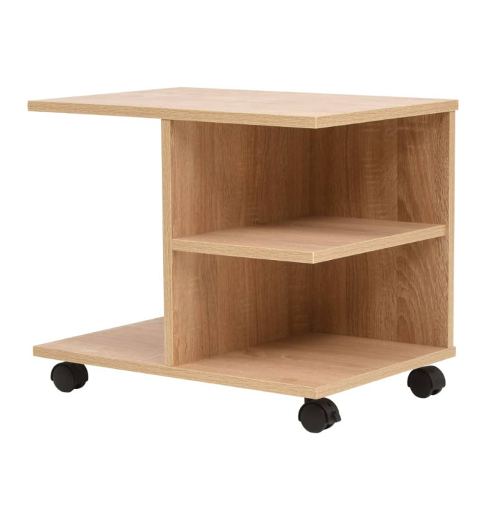 Étagère à roulettes 50x35x42 cm Chêne | Mobilier & Déco