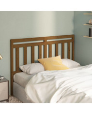 Tête de lit Marron miel 146x4x100 cm Bois massif de pin | Mobilier & Déco