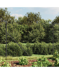 Clôture en treillis métallique anthracite 1,8x25 m | Mobilier & Déco
