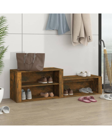 Armoire à chaussures Chêne fumé 150x35x45 cm Bois d'ingénierie | Mobilier & Déco