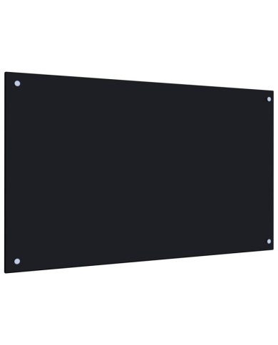 Dosseret de cuisine Noir 100x60 cm Verre trempé | Mobilier & Déco