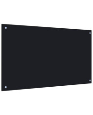 Dosseret de cuisine Noir 100x60 cm Verre trempé | Mobilier & Déco