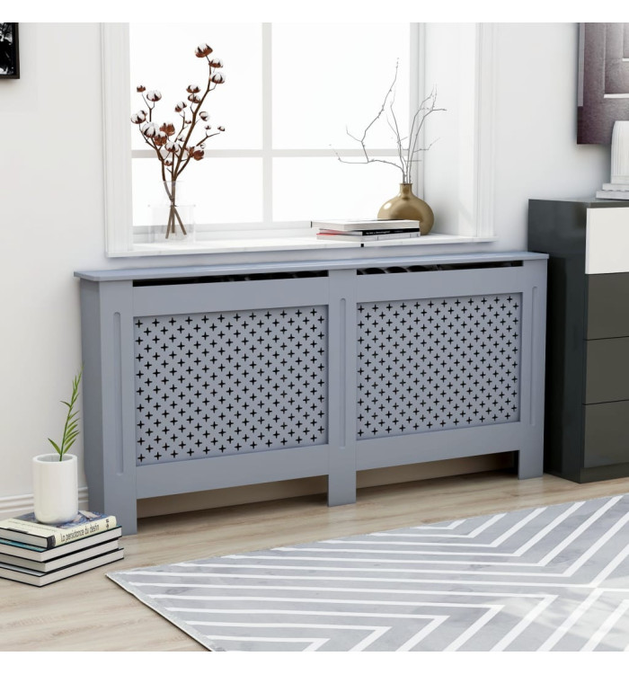 Cache-radiateur anthracite 172x19x81,5 cm MDF | Mobilier & Déco