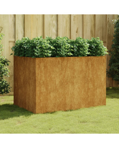 Lit surélevé de jardin 120x80x80 cm acier corten | Mobilier & Déco