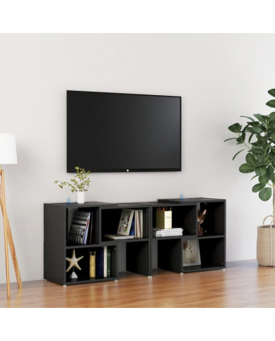 Meuble TV Noir 104x30x52 cm Bois d'ingénierie | Mobilier & Déco