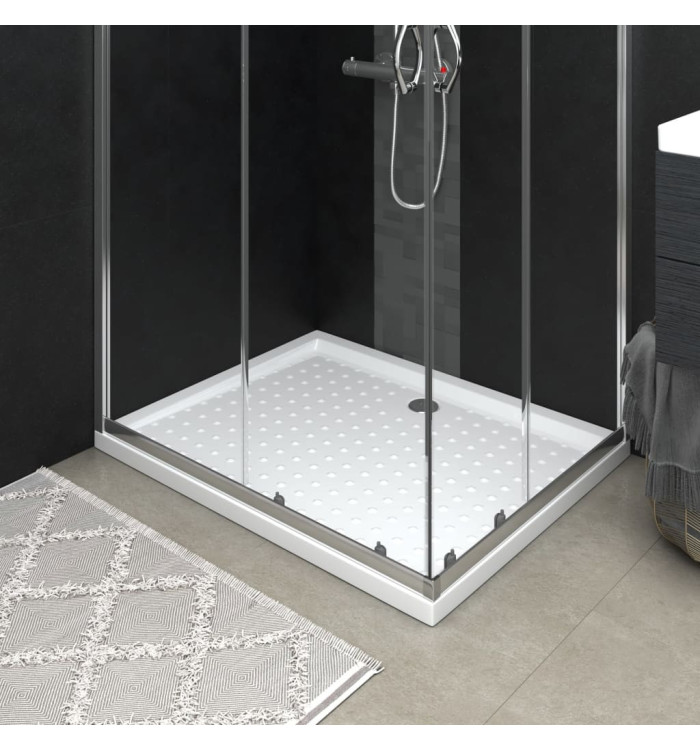 Receveur de douche avec picots Blanc 80x100x4 cm ABS | Mobilier & Déco