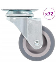 72 pcs Roulettes pivotantes 50 mm | Mobilier & Déco
