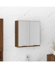 Armoire à miroir de salle de bain Chêne marron 64x20x67 cm | Mobilier & Déco