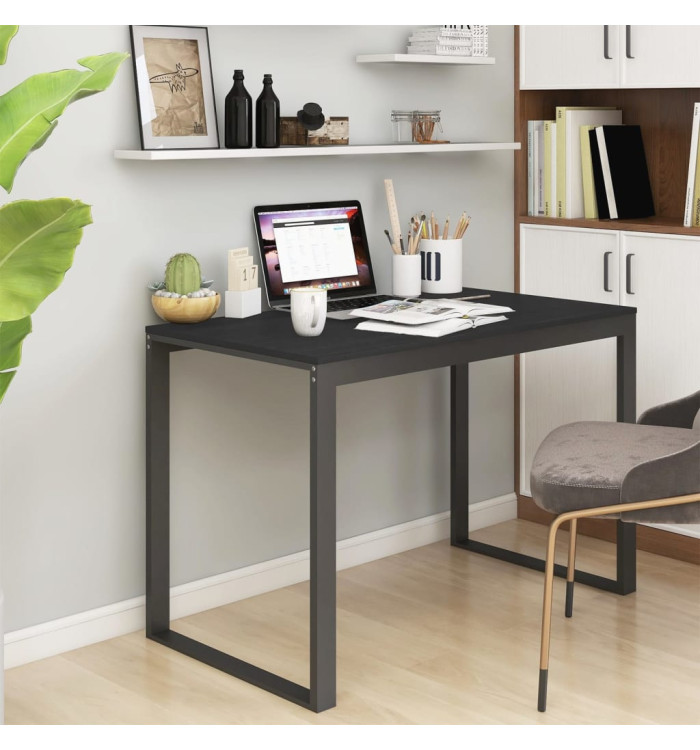 Bureau d'ordinateur Noir 110x60x73 cm Bois d’ingénierie | Mobilier & Déco