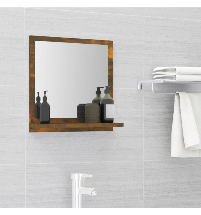 Miroir de bain Chêne fumé 40x10,5x37 cm Bois d'ingénierie | Mobilier & Déco