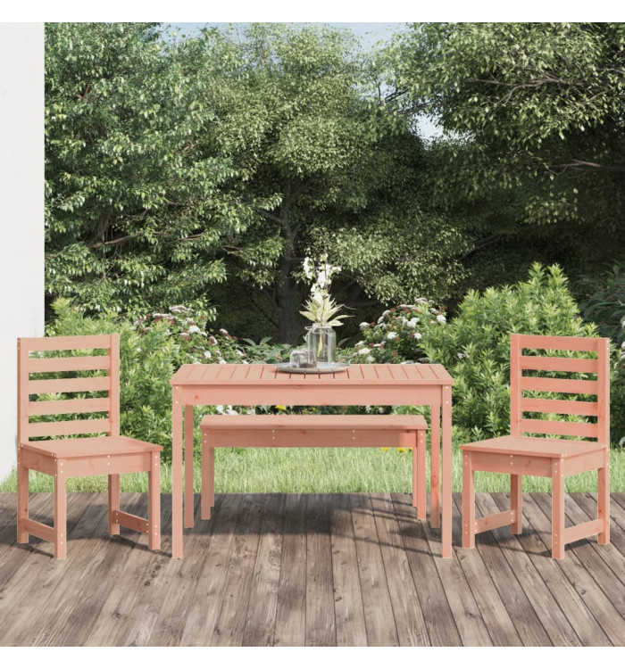 Ensemble à manger de jardin 4 pcs bois massif Douglas | Mobilier & Déco
