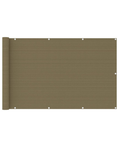 Écran de balcon Taupe 120x400 cm PEHD | Mobilier & Déco