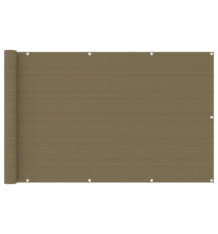 Écran de balcon Taupe 120x400 cm PEHD | Mobilier & Déco