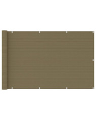 Écran de balcon Taupe 120x400 cm PEHD | Mobilier & Déco