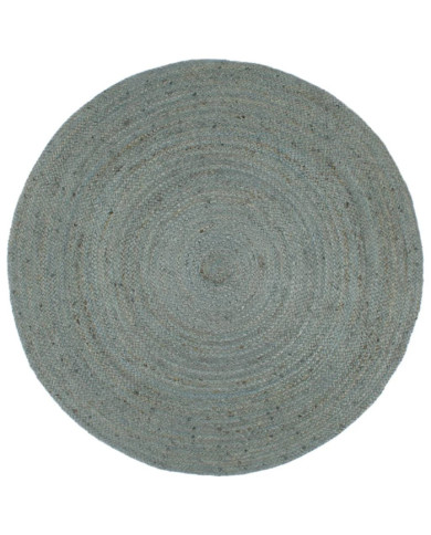 Tapis fait à la main Jute Rond 240 cm Vert olive | Mobilier & Déco