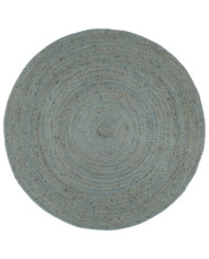 Tapis fait à la main Jute Rond 240 cm Vert olive | Mobilier & Déco