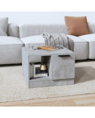 Table basse gris béton 50x50x36 cm bois d'ingénierie | Mobilier & Déco