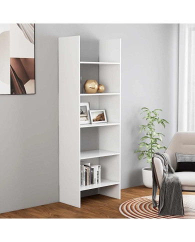 Bibliothèque Blanc 60x35x180 cm Bois d’ingénierie | Mobilier & Déco