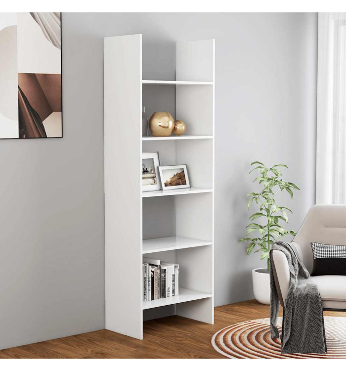 Bibliothèque Blanc 60x35x180 cm Bois d’ingénierie | Mobilier & Déco