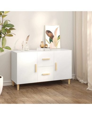 Buffet blanc 100x36x60 cm bois d'ingénierie | Mobilier & Déco