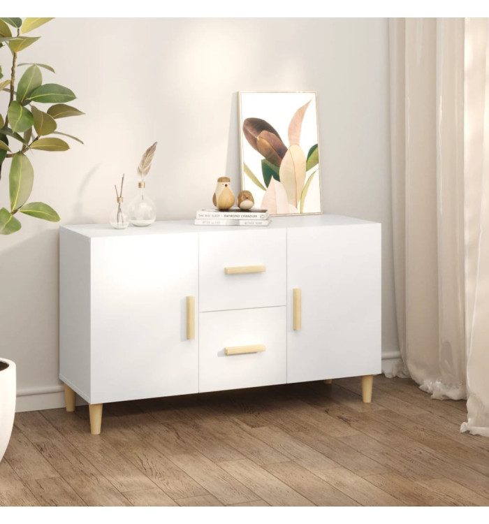 Buffet blanc 100x36x60 cm bois d'ingénierie | Mobilier & Déco