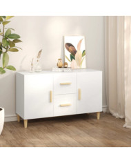 Buffet blanc 100x36x60 cm bois d'ingénierie | Mobilier & Déco