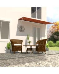 Auvent rétractable 350x150 cm Orange et marron | Mobilier & Déco