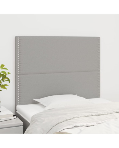 Têtes de lit 2 pcs Gris clair 100x5x78/88 cm Tissu | Mobilier & Déco