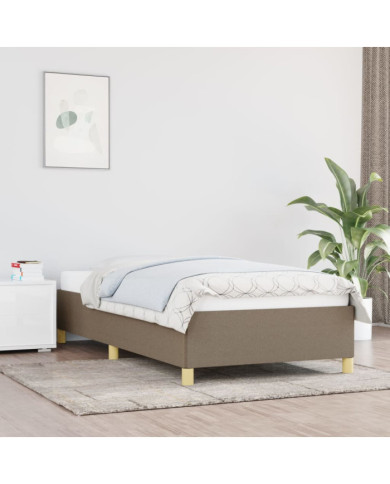 Cadre de lit sans matelas taupe 90x200 cm tissu | Mobilier & Déco