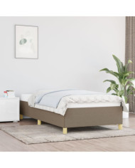 Cadre de lit sans matelas taupe 90x200 cm tissu | Mobilier & Déco
