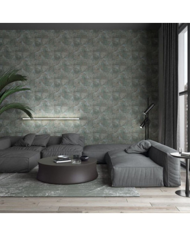 Noordwand Papier peint Vintage Deluxe Graphic Circle Look Gris marron | Mobilier & Déco