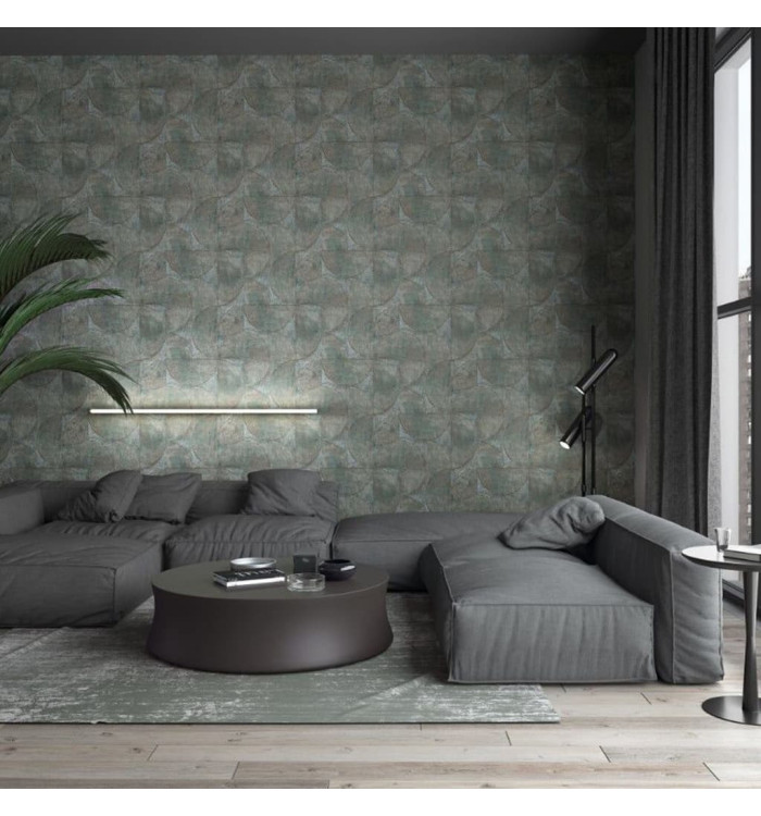 Noordwand Papier peint Vintage Deluxe Graphic Circle Look Gris marron | Mobilier & Déco
