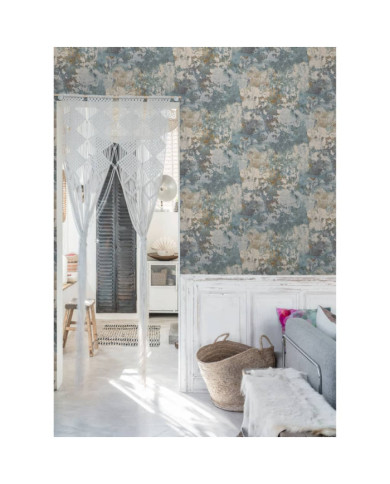 DUTCH WALLCOVERINGS Papier peint Béton Gris et vert | Mobilier & Déco