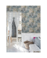 DUTCH WALLCOVERINGS Papier peint Béton Gris et vert | Mobilier & Déco