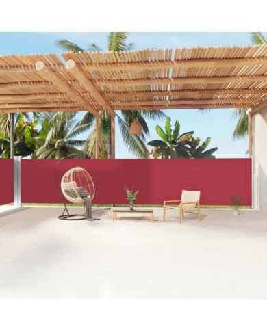Auvent latéral rétractable Rouge 160x1200 cm | Mobilier & Déco